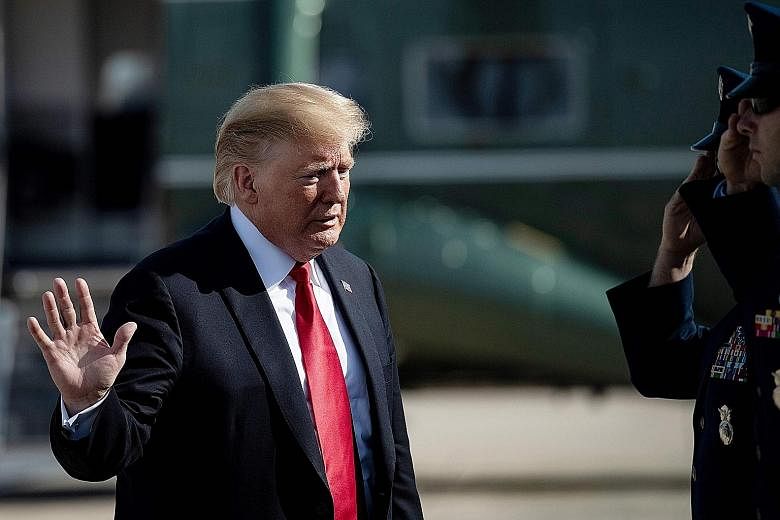 US President Donald Trump says that the US is in a strong position to take on China and he would be fine walking away from the G-20 summit without a deal. PHOTO: AGENCE FRANCE-PRESSE
