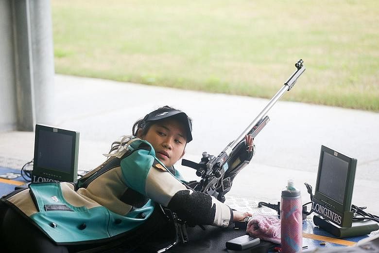 Martina Veloso won two gold medals (10m air rifle and 50m rifle prone) to account for 40 per cent of Team Singapore's golds and emerge their top individual athlete at last year's Commonwealth Games on the Gold Coast. 