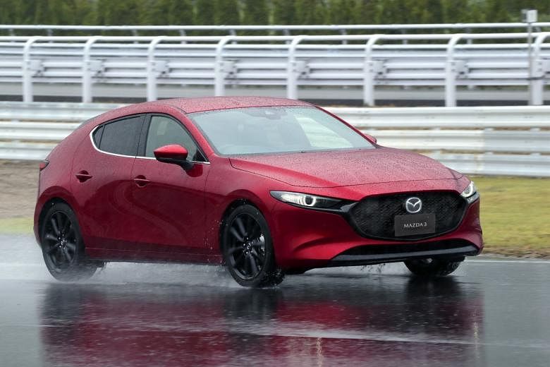 The steering of the Mazda 3, compared with its predecessor, is meatier and sharper and the car reacts more progressively to bumps and undulations.