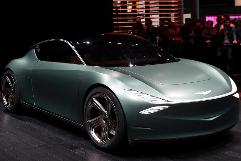 The Genesis Mint concept car at the New York International Auto Show this year. The South Korean brand has performed well in terms of initial quality in the survey. 