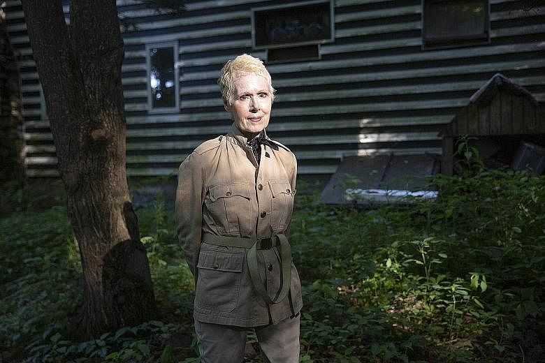 Ms E. Jean Carroll says she did not come forward sooner as she was afraid of "receiving death threats, being driven from my home, being dismissed, being dragged through the mud".