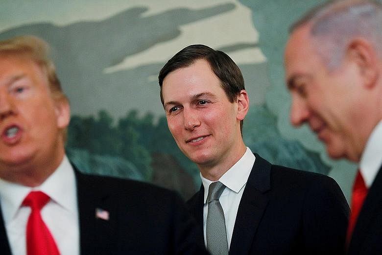 Mr Jared Kushner, seen here with Israel's Prime Minister Benjamin Netanyahu (right), insists that his Peace To Prosperity plan is "realistic".