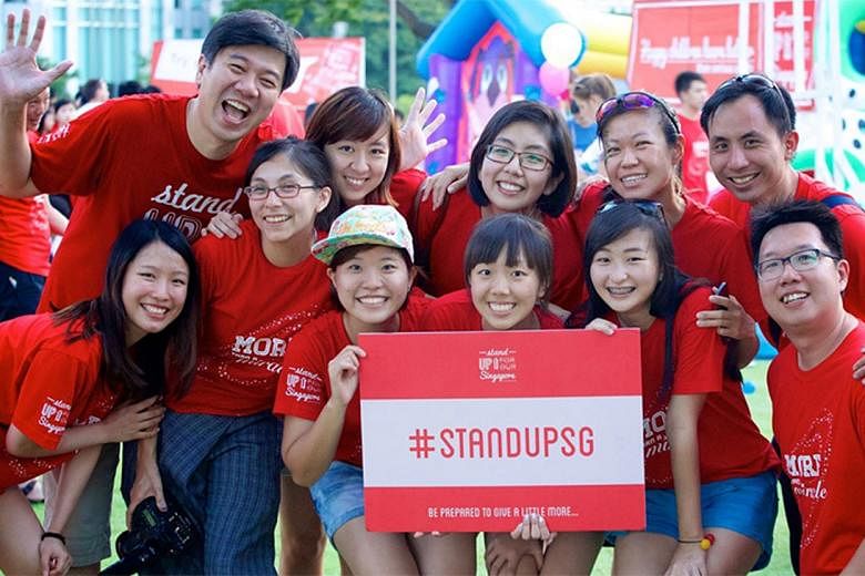StandUpFor.SG is a group of young Singaporeans who seek, among other things, to spread kindness to others. Young people may find comfort in numbers and prefer to volunteer in a group rather than act on their own, says Singapore Kindness Movement's ge