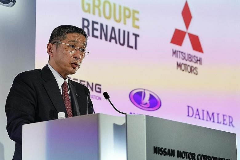 Nissan chief executive Hiroto Saikawa said he wanted to preserve the spirit of equality in the alliance with Renault. PHOTO: EPA-EFE