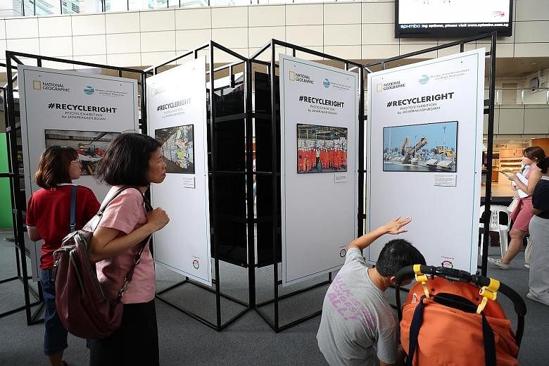 A photo exhibition to promote zero waste earlier this month. Senior Minister of State for the Environment and Water Resources Amy Khor says Singapore is heating up twice as fast as the rest of the world, and climate change aggravates challenges such 