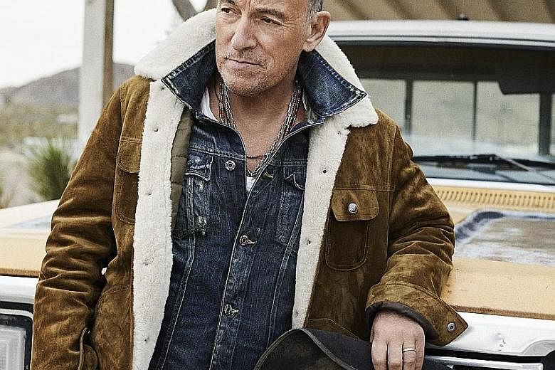The title of Bruce Springsteen's Western Stars alludes to both open skies and celebrated figures from Hollywood westerns, but the sprightly, untamed horse on the cover reflects his career-long "born to run" motif.