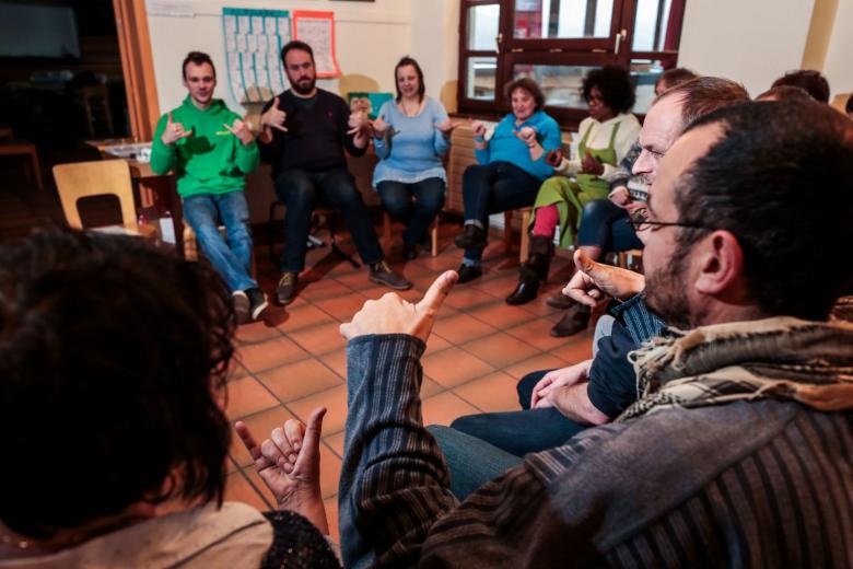 Sign language training a gesture in the tourism sector The