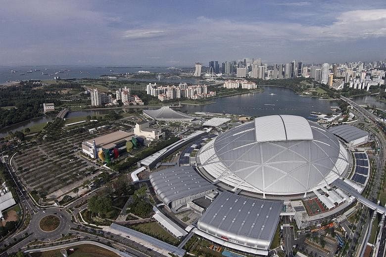 Singapore's National Stadium has a seating capacity of 55,000. Fifa requires host cities to have stadiums with at least a capacity of 40,000 to hold World Cup matches (60,000 for semi-finals and 80,000 for the opening match and final). With different