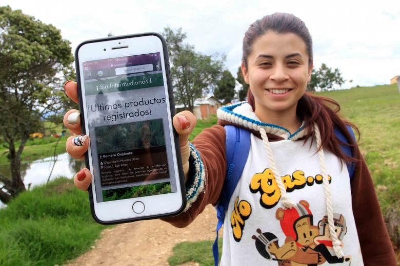 Ms Ginna Jimenez created Comproagro, an app that allows Colombian farmers to offer their produce directly to consumers.
