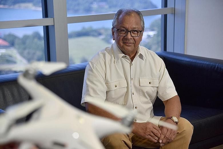Mr Timothy de Souza, who chairs the Unmanned Aircraft Systems Advisory Panel, said that dealing with drone incursions in a tight and busy airspace like Singapore's can be tricky. ST PHOTO: JASMINE CHOONG