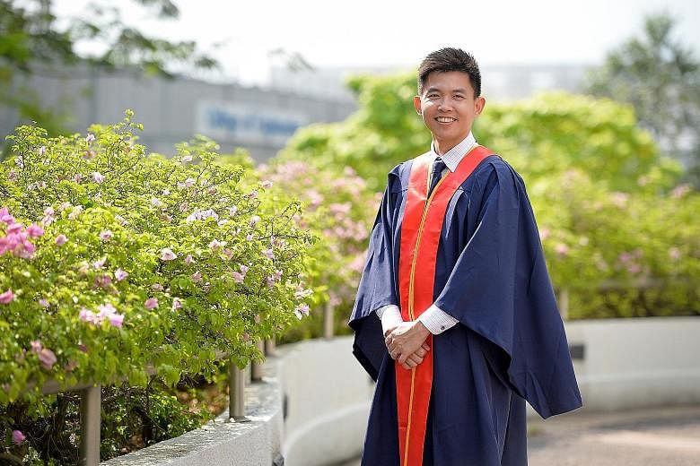 Ms Abirami Archunan was among six teachers who received the Outstanding Youth in Education Award. Mr Andy Png, who graduated with 15 others in October last year with a Diploma in School Counselling, wants to help students who face problems in differe