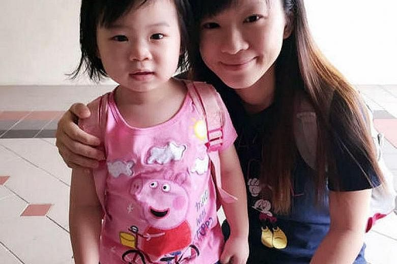 Property agent Teo Ghim Heng is charged with two counts of murder for killing his wife Choong Pei Shan and daughter Zi Ning (above) on Jan 20, 2017 with the intention of causing death, which carries the mandatory death penalty.