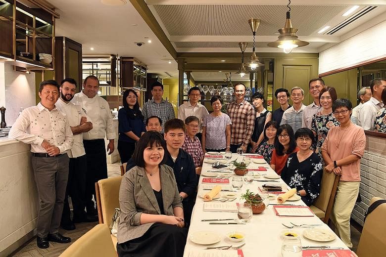 Twenty people were treated to dinner at Fratelli Trattoria in Resorts World Sentosa on Wednesday, which was hosted by ST senior food correspondent Wong Ah Yoke (far left).