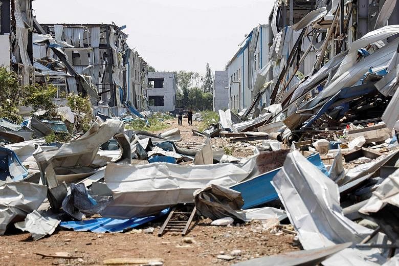 Houses in Kaiyuan damaged by a tornado that swept across China's Liaoning province on Wednesday. China's weather bureau on Tuesday said climate change could cause more extreme weather events, following floods, drought and extreme high temperatures in