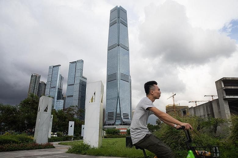Hong Kong's International Commerce Centre, which houses the offices of Deutsche Bank there. The city may be hit harder than Singapore as the Republic is the bank's Asia-Pacific hub for fixed-income and currencies business, while Hong Kong is its Asia