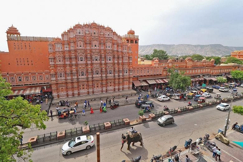 The Guggenheim Museum designed by architect Frank Lloyd Wright is one of eight Wright properties named a world heritage site. The historical Hawa Mahal palace in Jaipur, India. The Walled City of Jaipur, also known as the Pink City, has been added to