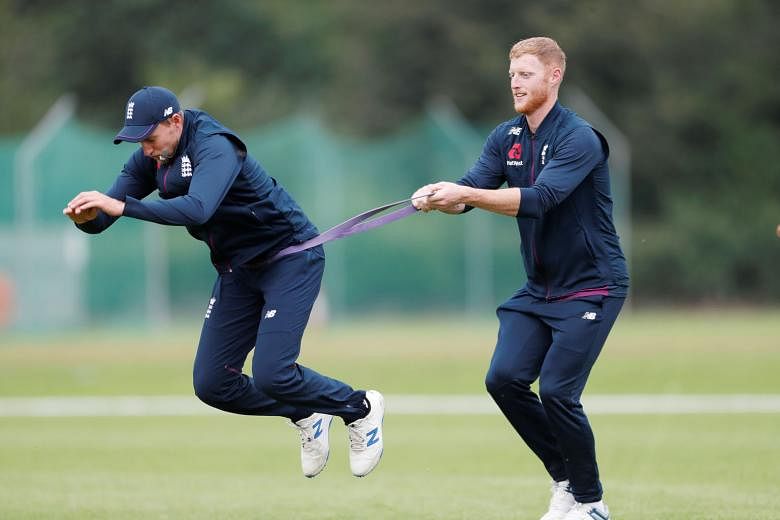 The form of England's Joe Root (far left) and Ben Stokes will be key to the hosts' semi-final chances against Australia tomorrow.