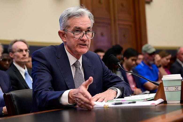 Federal Reserve chairman Jerome Powell testifying during a House Financial Services Committee hearing in Washington on Wednesday. Lawmakers from both parties are becoming more vocal in their defence of Fed independence, which President Donald Trump h
