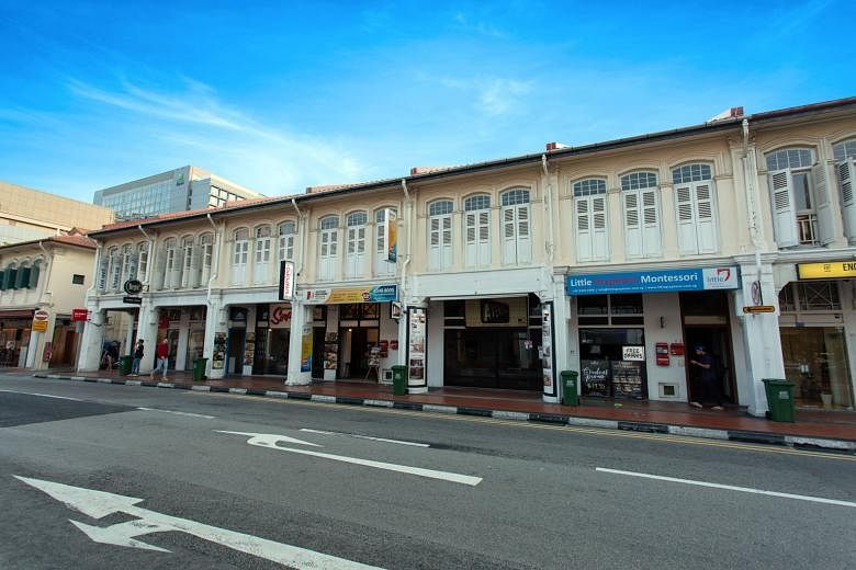 The public tender exercise for the freehold conservation shophouses, located at 454, 456, 458, 460, 462 and 464 Joo Chiat Road, will close at 3pm on Aug 30.