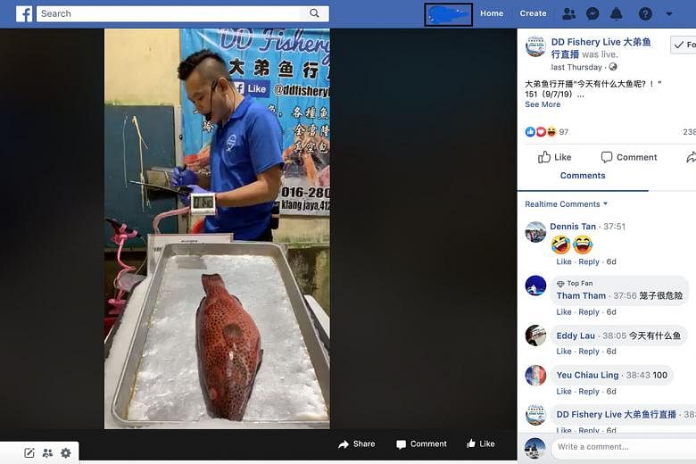 A live auction of seafood on the Internet. Besides the lower prices, interacting with auctioneers on Facebook's comments section while bidding is also a big draw for buyers.