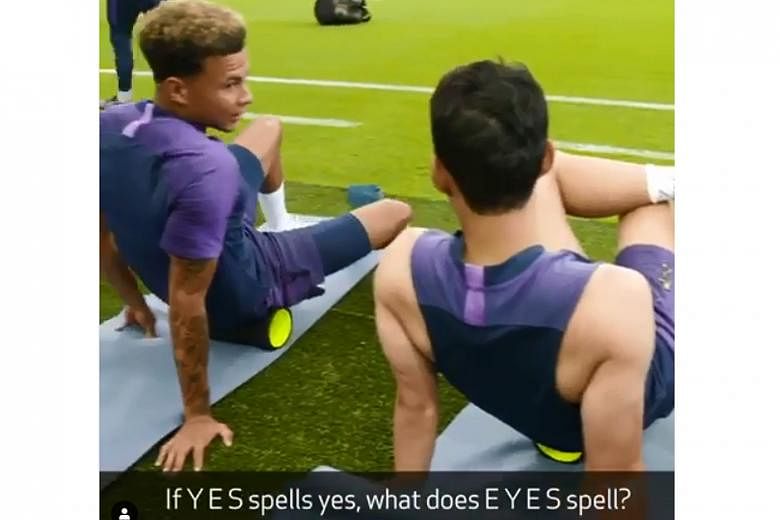 CAUGHT ON CAMERA #1 "Textbook, @dele. If Y-E-S spells yes, what does E-Y-E-S spell?" Tottenham's Dele Alli giving Son Heung-min an English test. WATCH: bit.ly/2xZMCDq CAUGHT ON CAMERA #2 "SINGAPORE FOOD FESTIVAL." Inter Milan players serve up a kaya 
