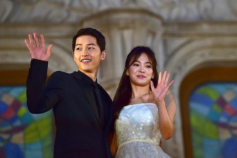 Actors Song Joong-ki and Song Hye-kyo got married in October 2017 after playing lovers in the hit military romance, Descendants Of The Sun (2016).