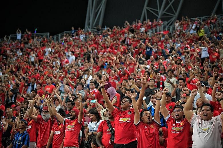 Midfielder Paul Pogba took on a host of Inter Milan players as Manchester United ran out 1-0 winners on Saturday, with the English side's supporters filling the National Stadium on their team's first visit to Singapore since 2001. 