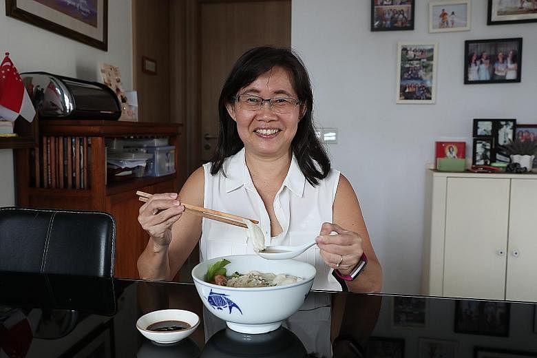 Ms Wong Wai Yen's sliced fish bee hoon soup can be made with snakehead or red garoupa, among other fish.