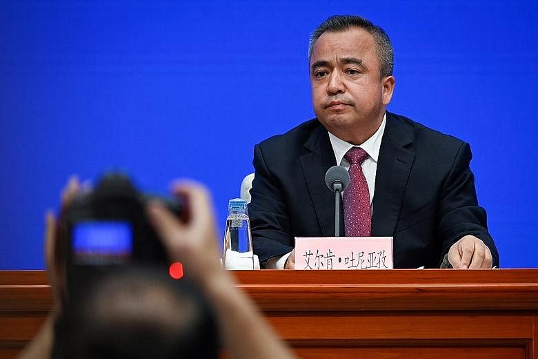 Xinjiang vice-chairman Alken Tuniaz declined to give an estimate of the number of people detained in the camps.