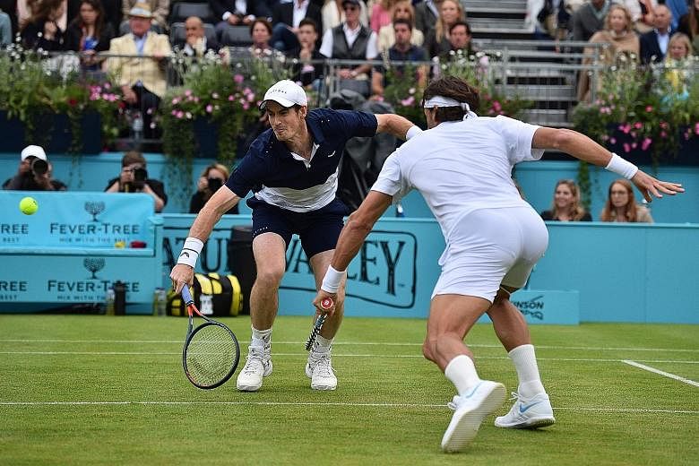 Andy Murray partnered Spain's Feliciano Lopez to the men's doubles title at Queen's Club last month. The 32-year-old Scot will pair up with his brother, Jamie, to take on Wimbledon runners-up Nicolas Mahut and Edouard Roger-Vasselin today at the Citi