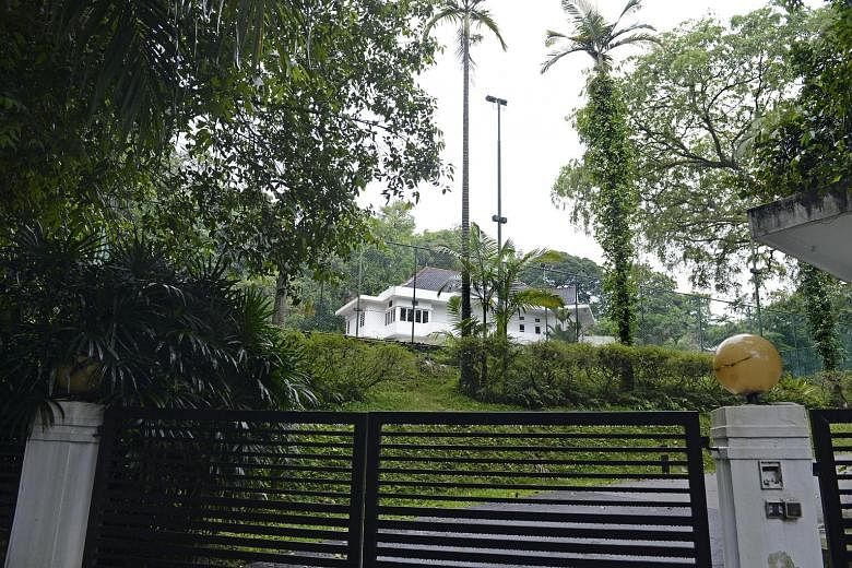 The sprawling freehold plot of 84,543 sq ft in the Nassim area can be redeveloped into five Good Class Bungalows. The existing bungalow on site has a pool and a tennis court. ST FILE PHOTO