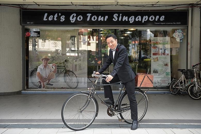 Mr Daniel Tan, founder of Let's Go Tour Singapore, and an insurance agency manager with Great Eastern Financial Advisers, set up a family charitable trust that will receive all his assets and those of his wife after they are gone. ST PHOTO: SHINTARO 