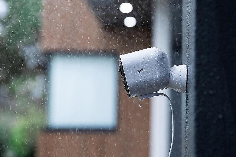 The Arlo Ultra home security camera is weatherproof.