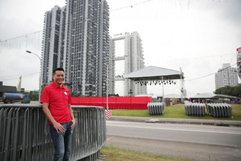 Military Expert 5 Tommy Chaw, who is in charge of the Bishan fireworks display on Saturday, said fireworks in the heartland can go only as high as 120m, well under the 180m for the parade. ST PHOTO: GIN TAY