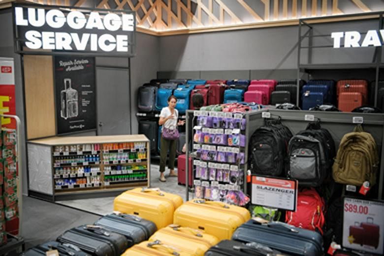  There is also a section selling and repairing luggage. 