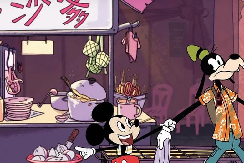 A new series of animated shorts released by Disney Channel South-east Asia features Disney characters in settings that showcase local food, architecture and fashion.