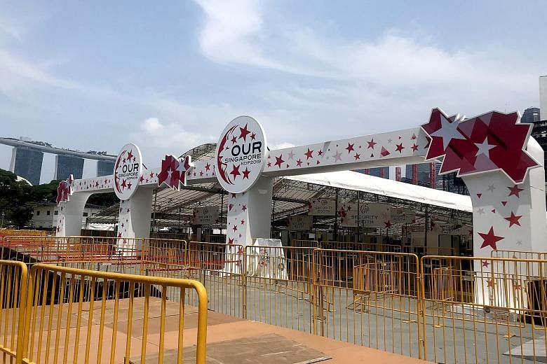 Spectators will see this NDP-themed entrance gantry at the Padang. PHOTO: NDP 2019 EXECUTIVE COMMITTEE