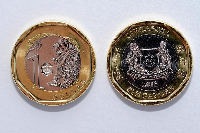 The bimetallic composition of the $1 coin makes it harder to counterfeit.