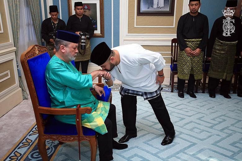 Johor's Sultan Ibrahim Sultan Iskandar with his son, Crown Prince Tunku Ismail Sultan Ibrahim.