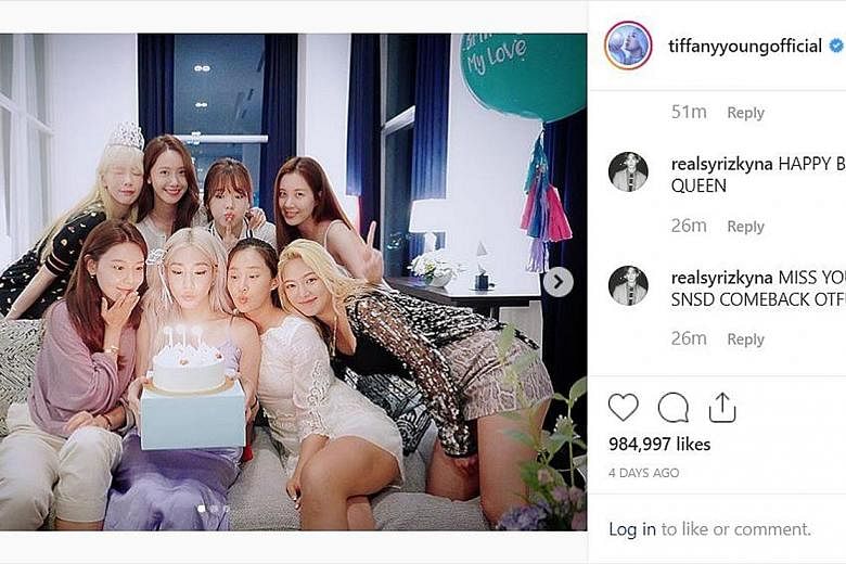 FOREVER YOUNG: The guests had a wish for the birthday girl: Stay forever Young. Tiffany Young recently celebrated her 30th birthday, which gave an opportunity for all the eight members, including Young, of now-on-hiatus Girls' Generation to hold a lo
