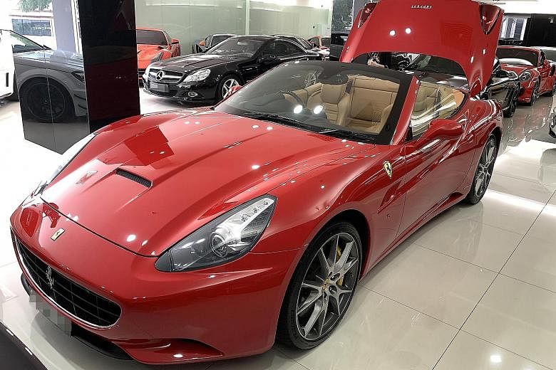 With the loophole in car loan regulations, a buyer can get a 90 per cent loan option for this pre-owned Ferrari priced at $298,000, which means only $30,000 is required for the cash down payment instead of $119,200.