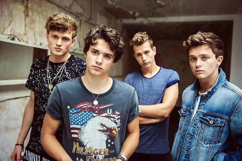 The Vamps comprise (from left) Tristan Evans, Bradley Simpson, James McVey and Connor Ball.