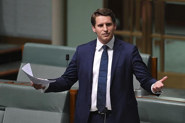 Mr Andrew Hastie has caused a rift among his fellow MPs in Australia with his newspaper column likening the country's approach to China to France's failure to respond to the rise of the Nazis.