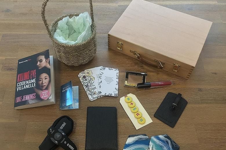 Some of the items which writer Clara Lock tried to give away on sharing platform Olio. Baker Jacqueline Koh conducts cake-decorating workshops and gives away a demonstration cake on a Facebook group called "3R Recycle, Sharing is Caring" about three 