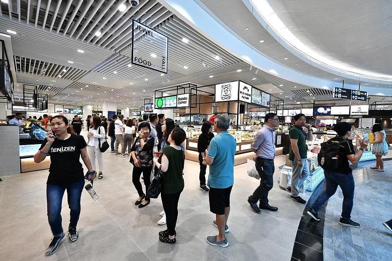 The food hall in the basement of Jewel Changi Airport offers a vast array of goodies you can have there or take away.