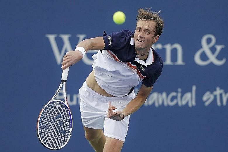 After losing the first set, Daniil Medvedev changed his approach midway through the second, going for broke with pretty much every shot, particularly on second serve, to beat Novak Djokovic in their semi-final match at the Cincinnati Masters on Satur