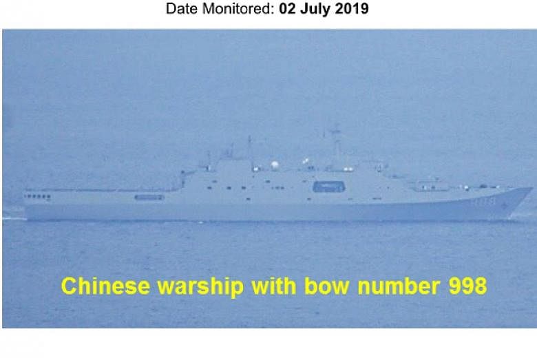 Philippine security officials have reported sightings of Chinese vessels sailing through the country's waters in recent months. PHOTOS: ARMED FORCES OF THE PHILIPPINES