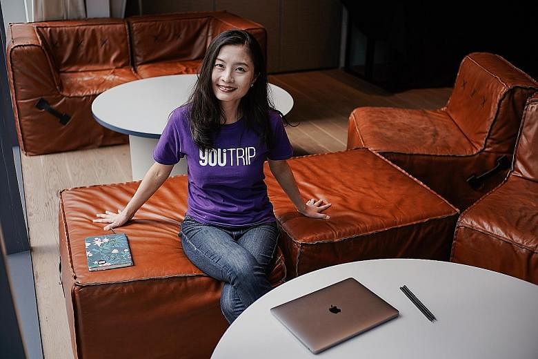 YouTrip co-founder and CEO Caecilia Chu said one of the company's strategies is to partner global payment company Mastercard to ensure that its cards could be used in more countries and reach more customers. ST PHOTO: ONG WEE KIAT