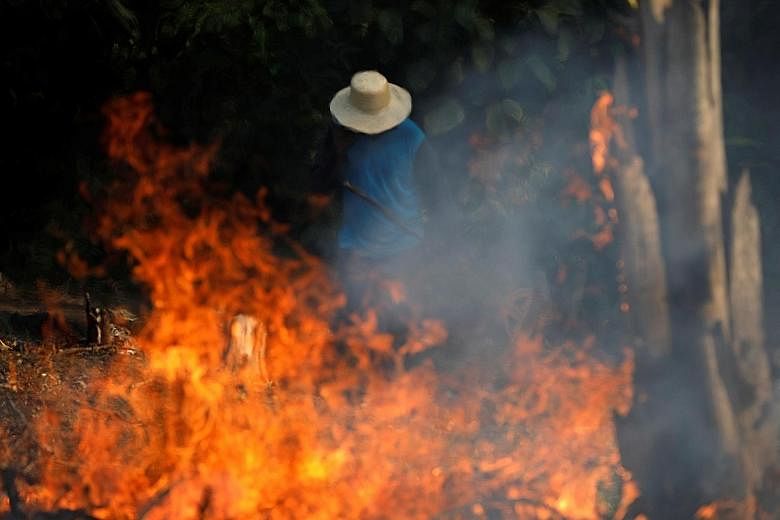Raging fires in parts of the world's largest tropical rainforest have sparked global concern and put the pressure on Brazil. President Jair Bolsonaro of Brazil said yesterday that the army could be deployed to tackle the Amazon blaze. The Group of Se