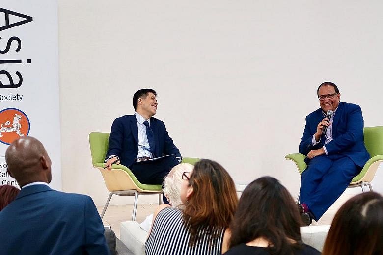 Minister for Communications and Information S. Iswaran at a dialogue at the Asia Society (Northern California Centre) on Thursday, where he said that there is a need for more international engagement on the norms that govern digital economy activity 